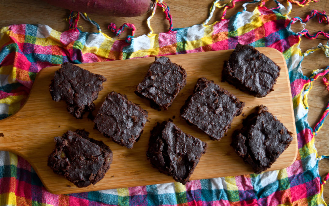 Chewy Gluten-free Sweet Potato & Tahini Brownies