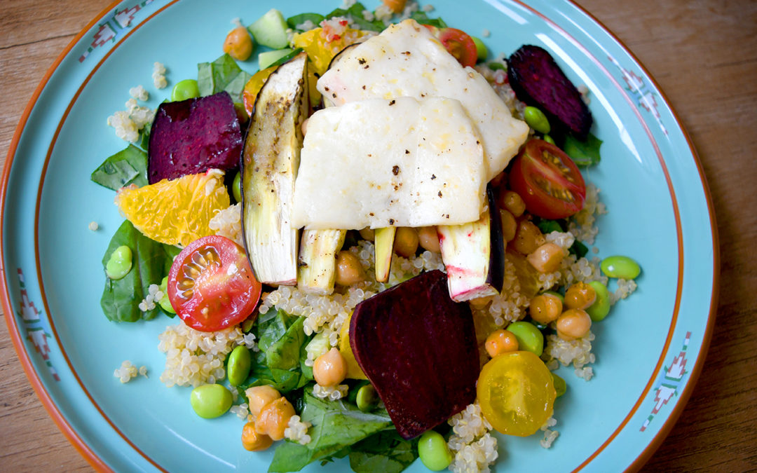 Halloumi Kale Salad