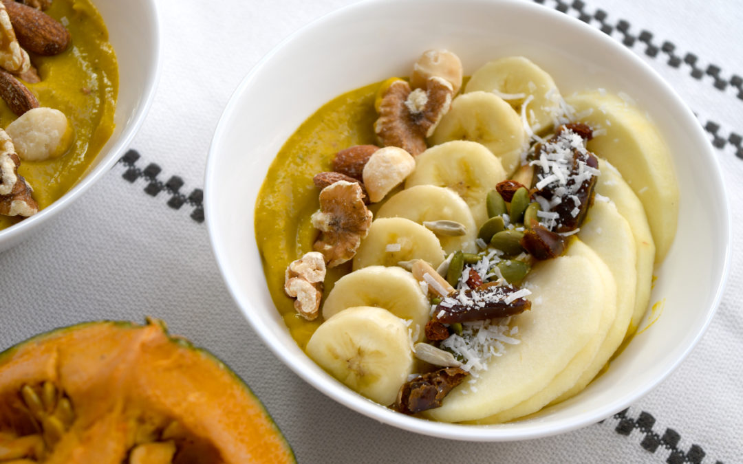 Kabocha Pumpkin Spice Smoothie Bowl