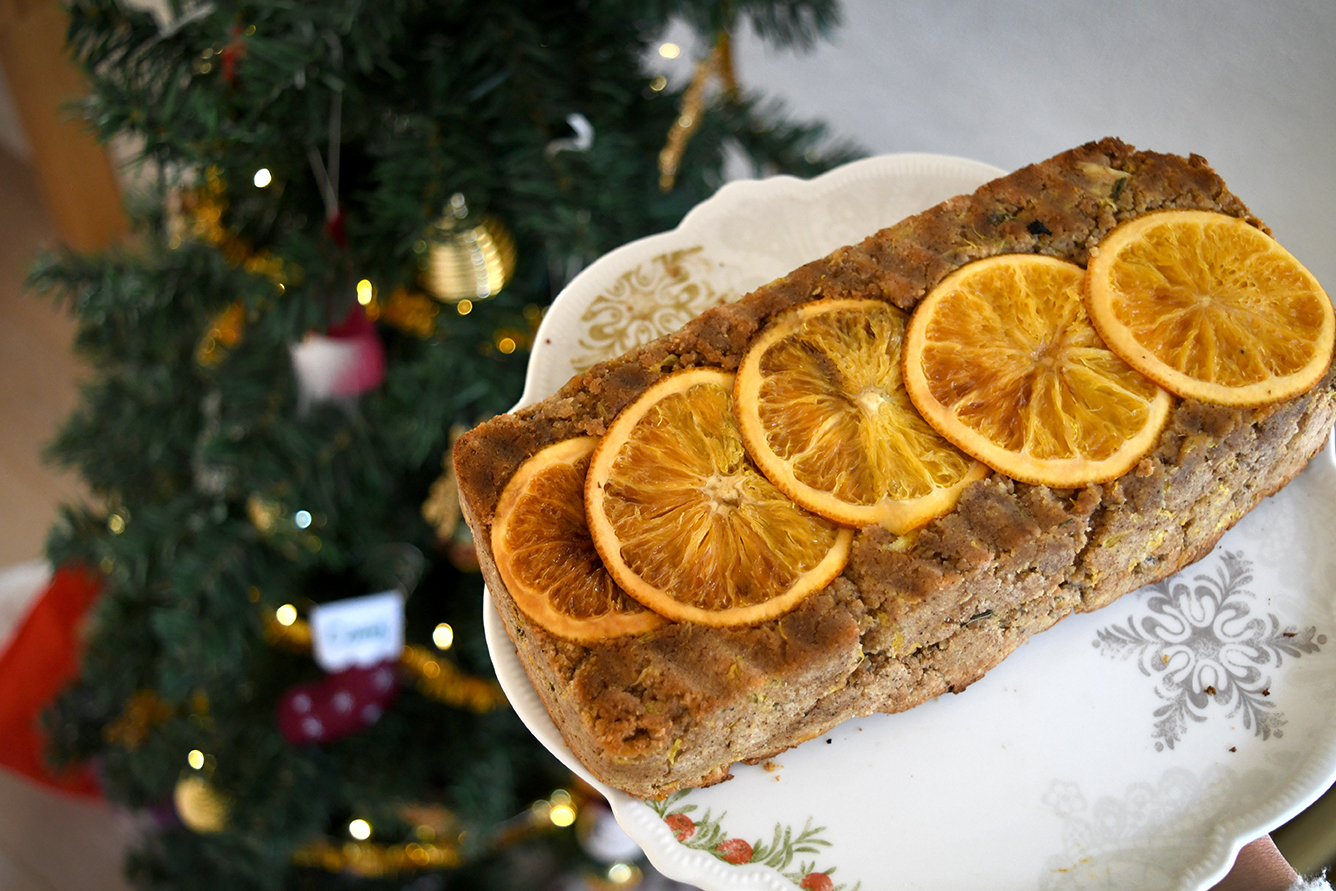 Orange Upsidedown Christmas Cake Eat with Meraki