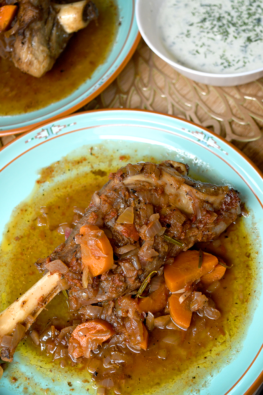 slowcooked lamb shanks eat with meraki