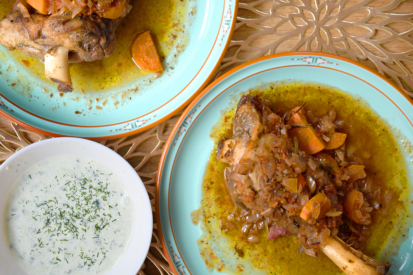 Slow Cooked Lamb Shanks - Eat with Meraki