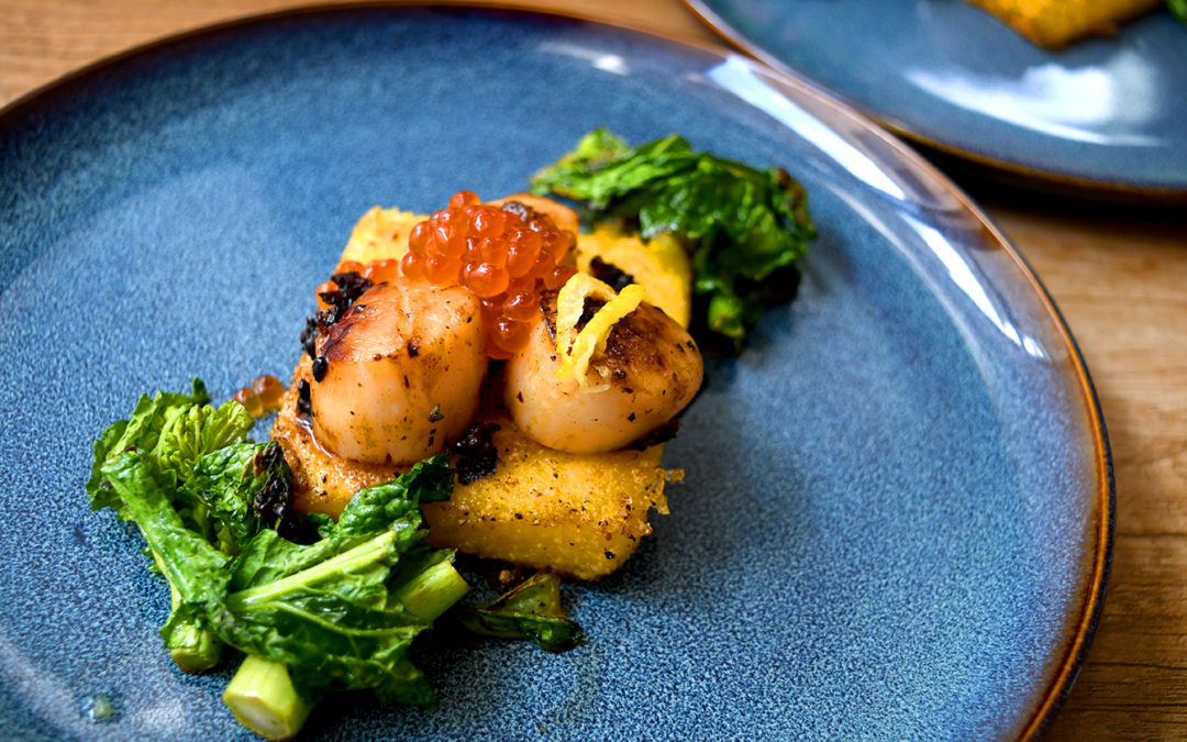 Polenta with Yuzu Scallops