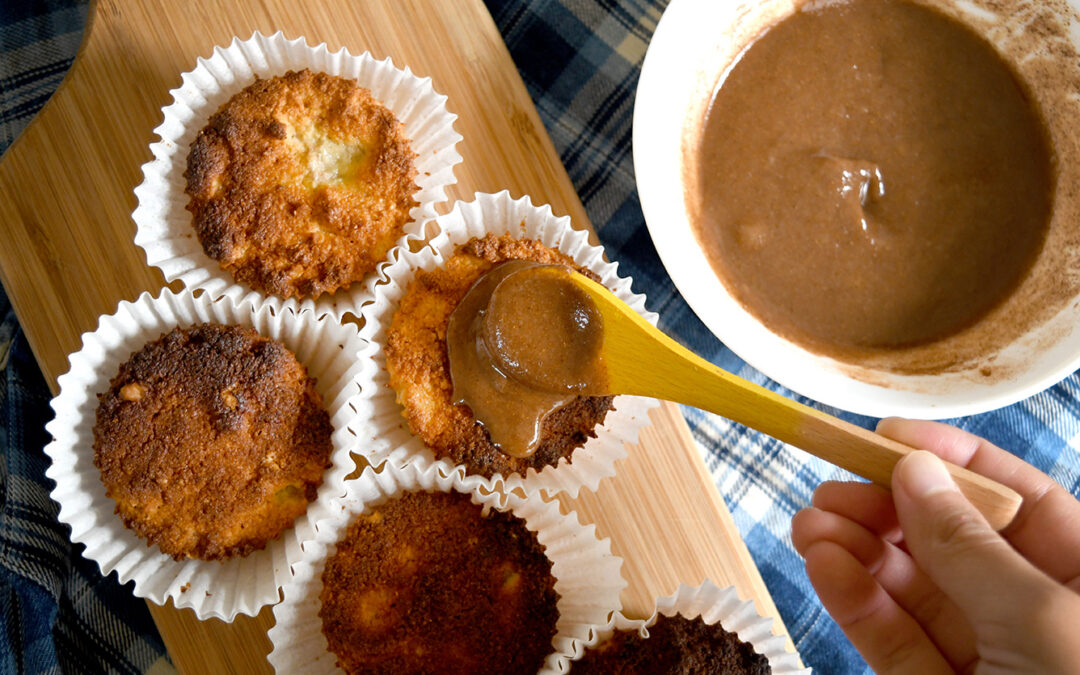 Banana Muffins with Miso Caramel